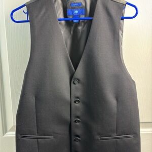 Egara Black Wool Suit Vest